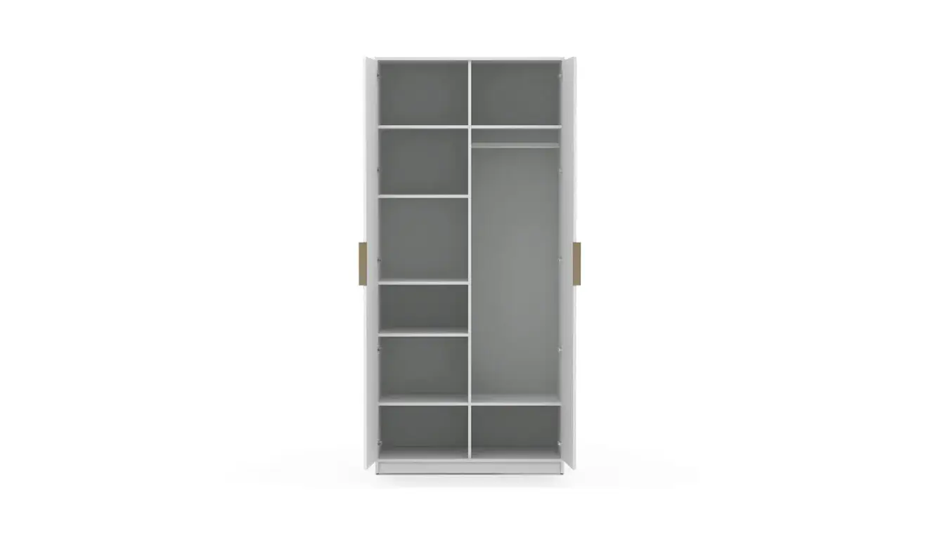 Шкаф двухдверный Selenga, цвет Белый Премиум фото - 3 - большое изображение