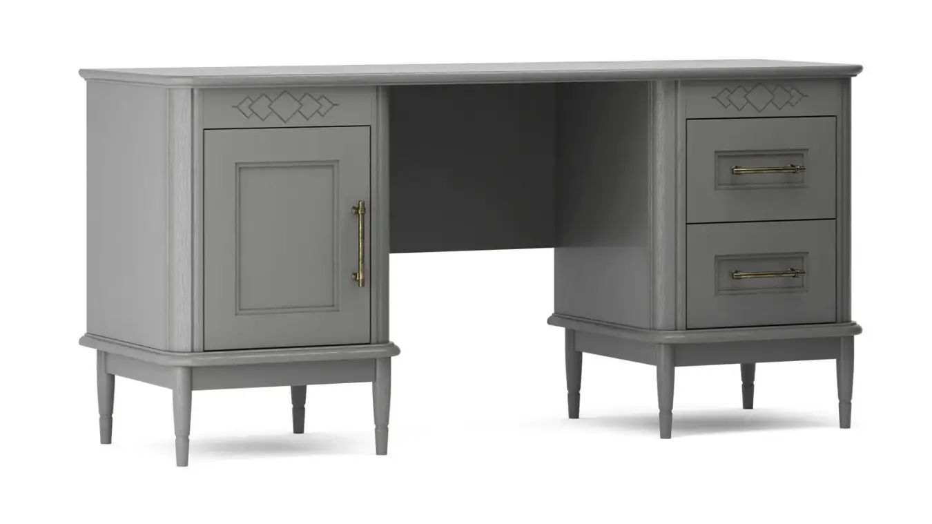 Стол письменный 1 дверь + 2 ящика Morro, цвет Серый фото - 1 - большое изображение