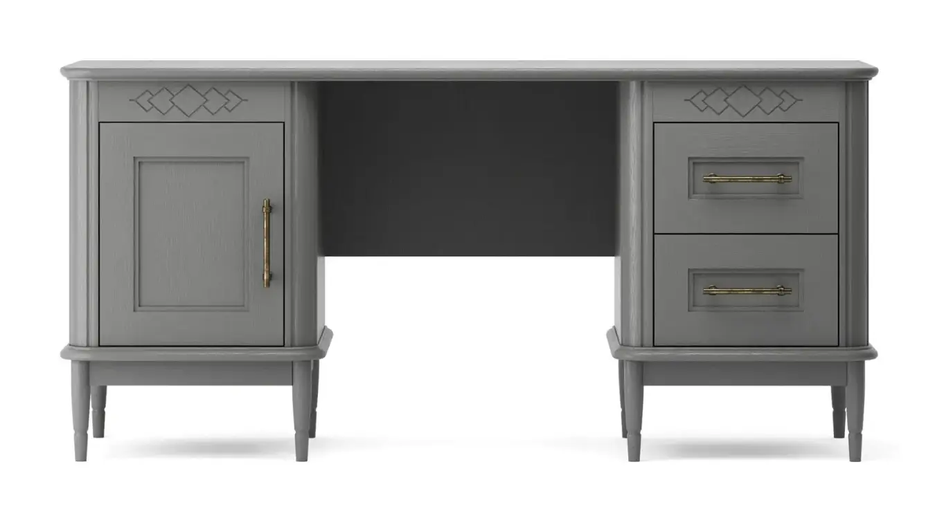 Стол письменный 1 дверь + 2 ящика Morro, цвет Серый фото - 2 - большое изображение