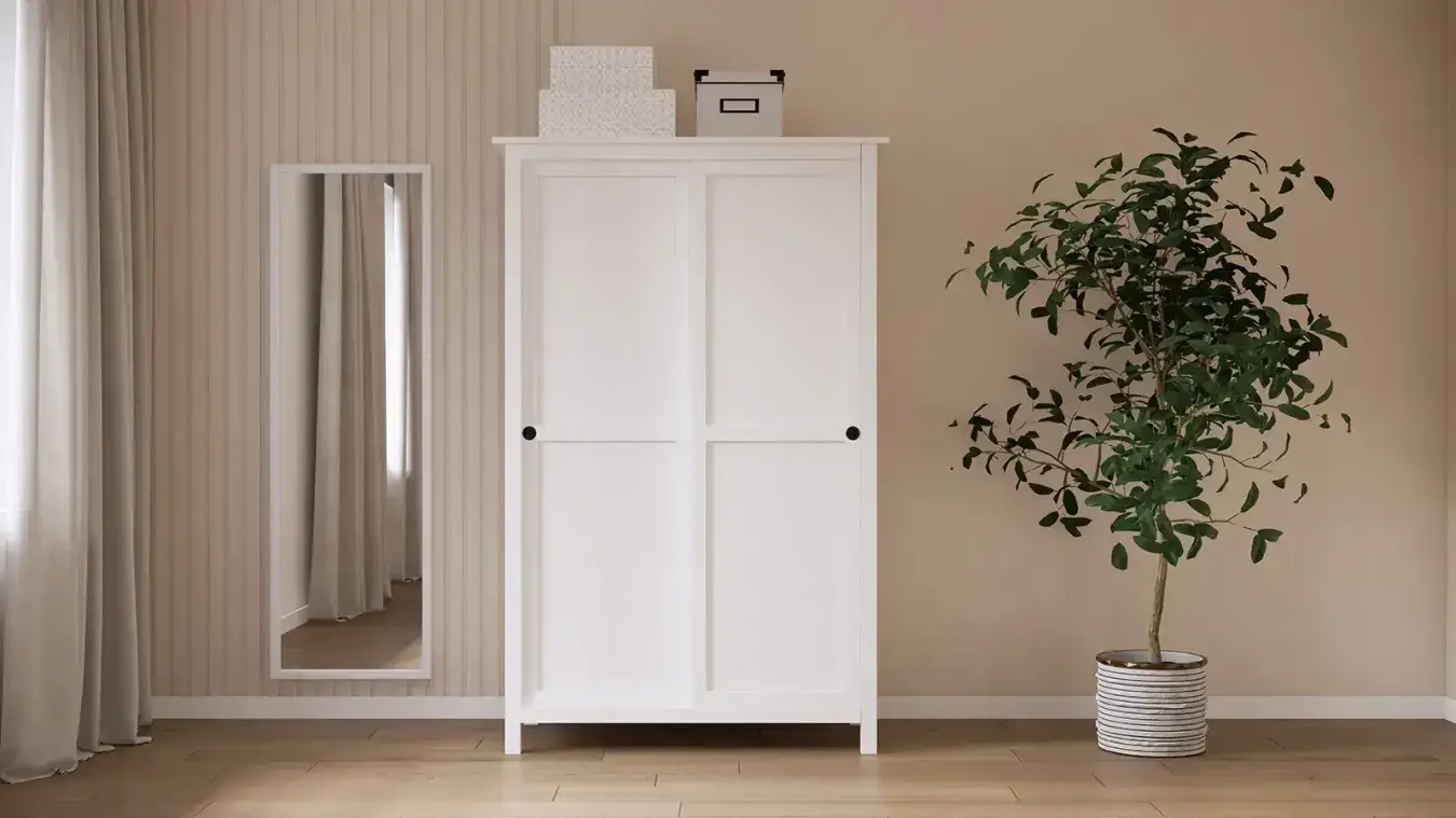 Шкаф с раздвижными дверями Terek, цвет Белый фото - 1 - большое изображение