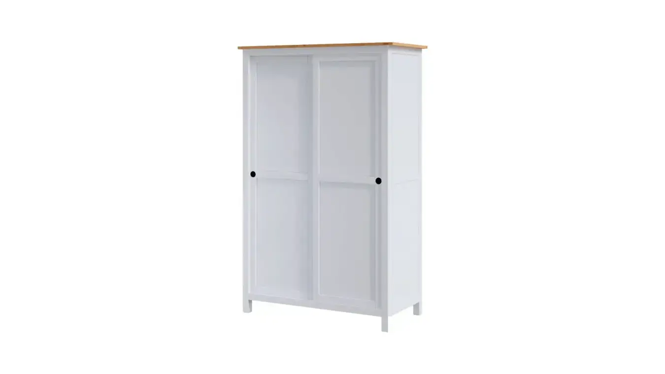 Шкаф с раздвижными дверями Terek, цвет Белый + светло-коричневый фото - 4 - большое изображение