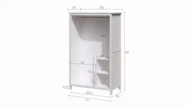 Шкаф с раздвижными дверями Terek, цвет Белый фото - 10 - превью