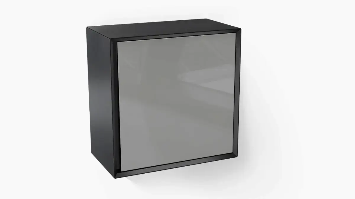 Шкаф навесной Glass цвет Черный + Серый фото - 1 - большое изображение