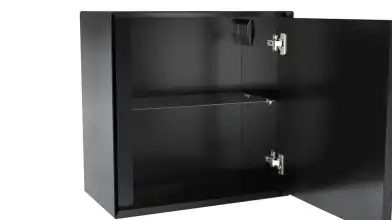 Шкаф навесной Glass цвет Черный + Серый фото - 4 - превью