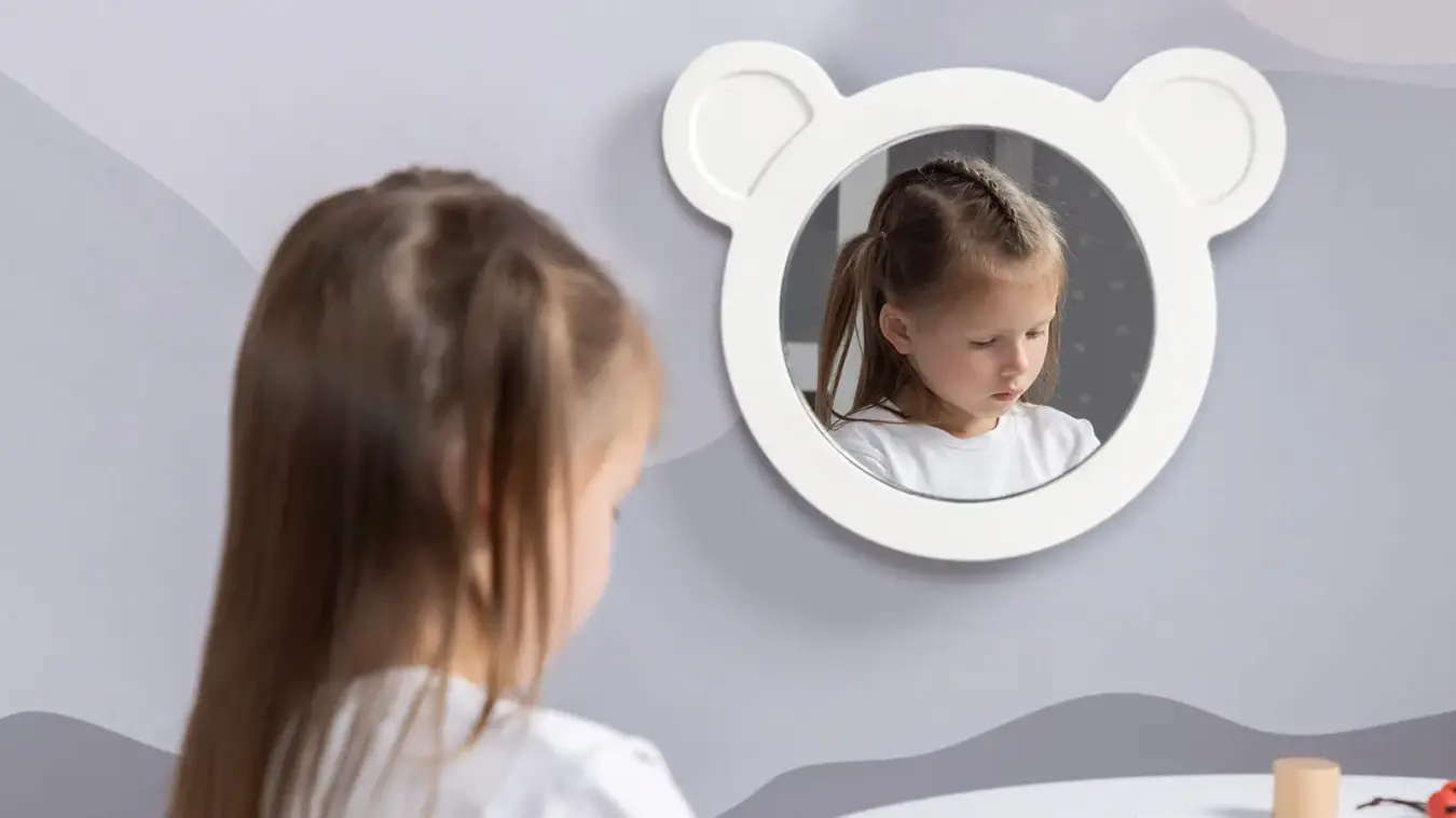 Зеркало Мишка, цвет Белый фото - 5 - большое изображение