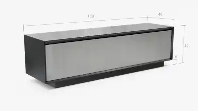Тумба однодверная Glass, цвет черный + серый фото - 6 - превью
