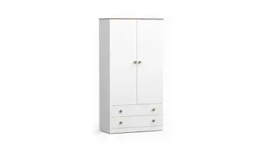Шкаф двухдверный Mellow, цвет Белый премиум + Дуб Сонома фото - 1 - превью