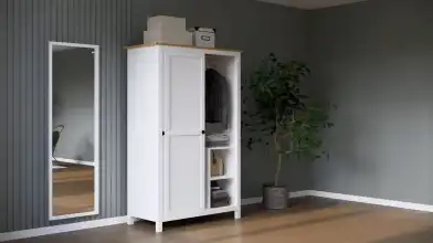 Шкаф с раздвижными дверями Terek, цвет Белый + светло-коричневый фото - 3 - превью