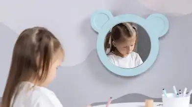 Зеркало Мишка, цвет Голубой фото - 5 - превью