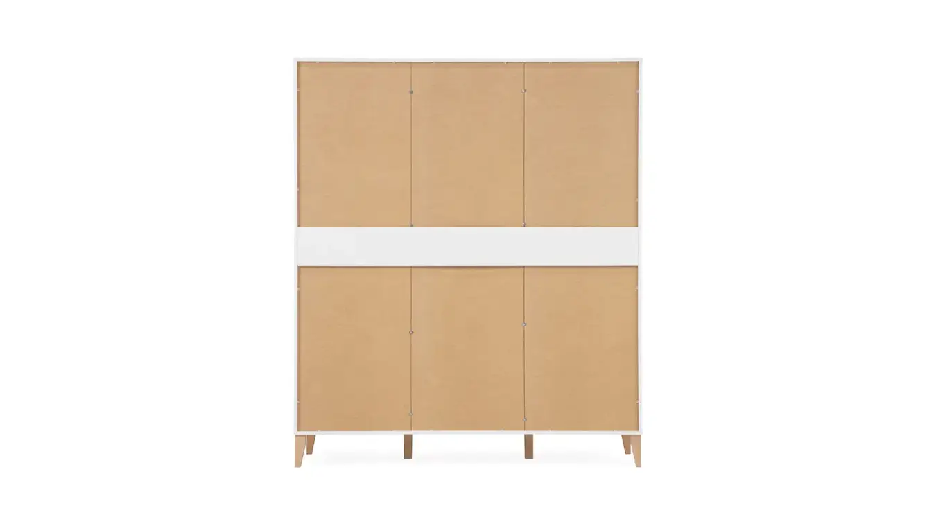 Шкаф трехдверный Orel, цвет Белый премиум + Дуб Сонома фото - 6 - большое изображение