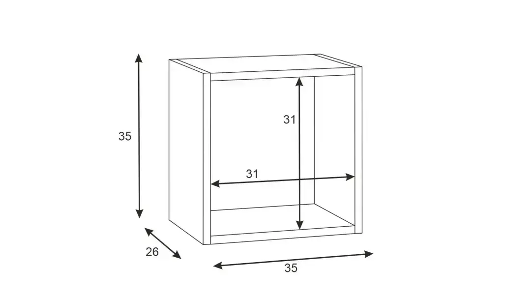 Полка куб навесная Bruno, цвет Белый фото - 4 - большое изображение