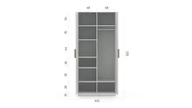 Шкаф двухдверный Selenga, цвет Белый Премиум фото - 5 - превью