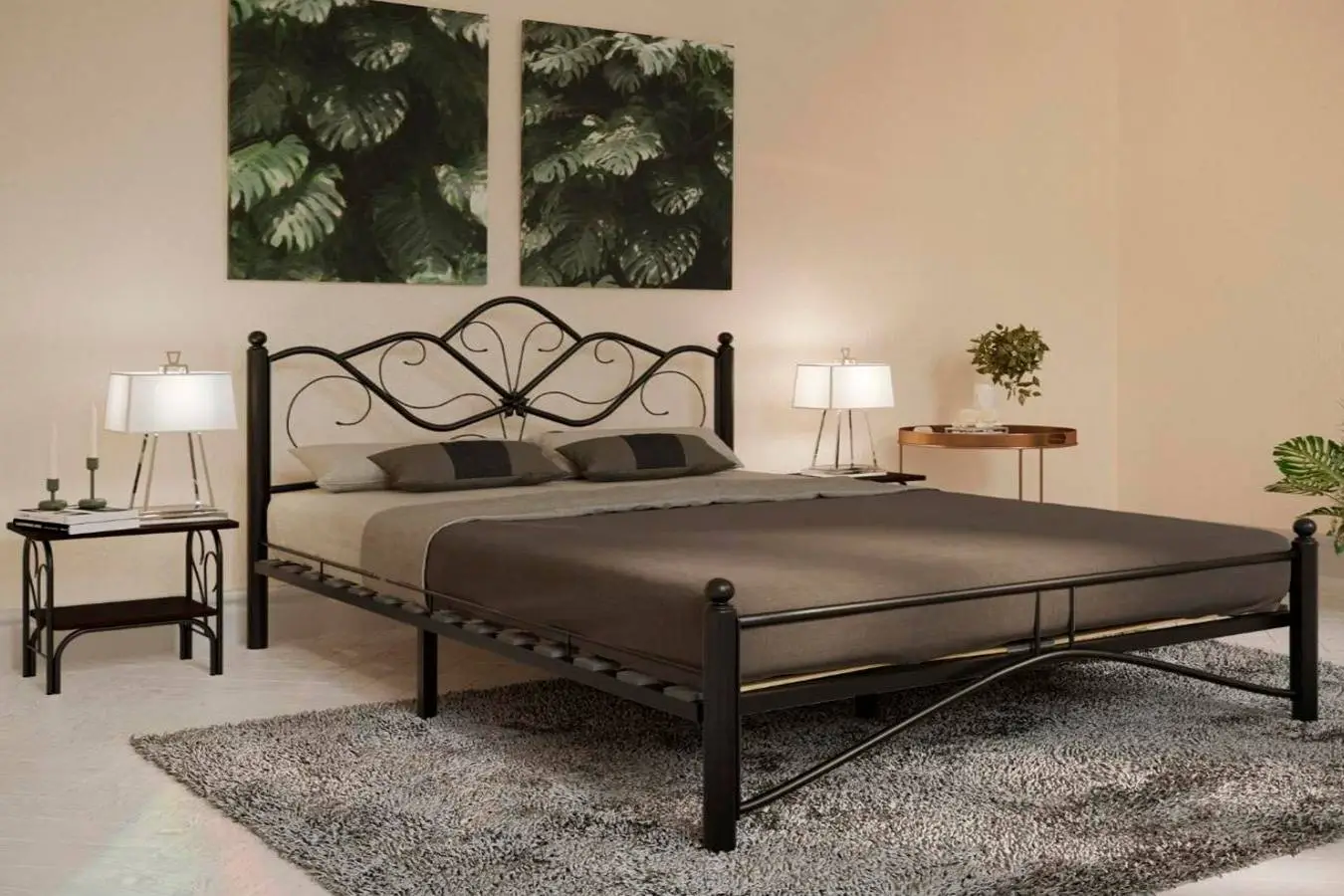 Кованая кровать LUARA, цвет чёрный Askona фото - 3 - большое изображение