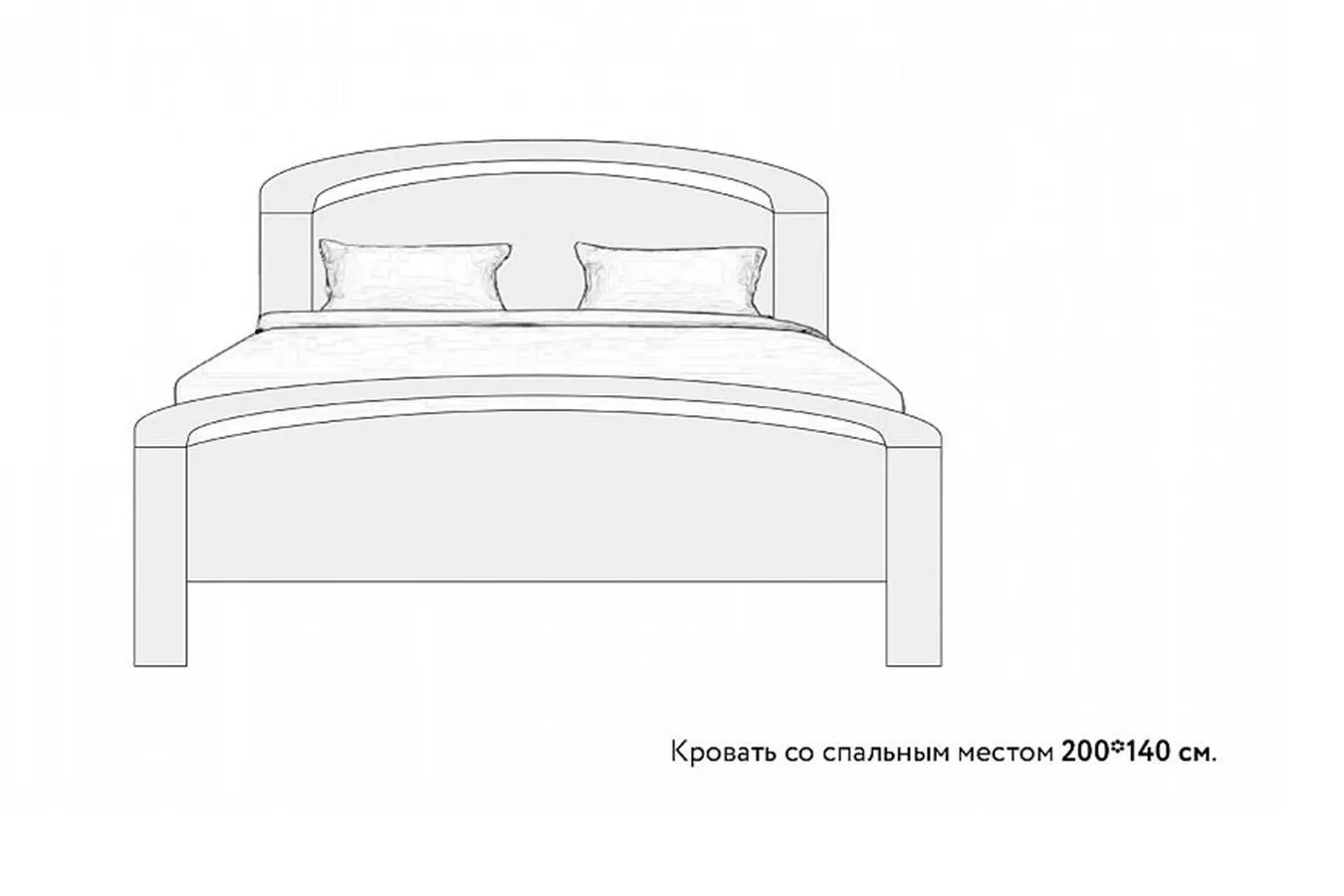 Кровать Regina Extra, цвет белый из натурального дерева - 18 - большое изображение
