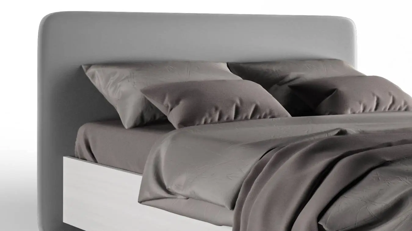 Мягкая кровать Bliss Ice, цвет Белый премиум на высоких ножках с прямым изголовьем Askona фотография товара - 7 - большое изображение