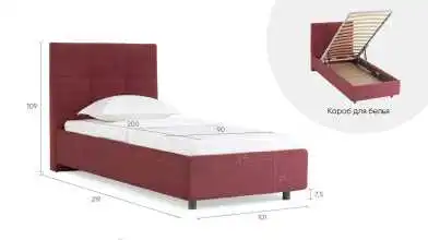 Мягкая кровать Elisa с прямоугольной стяжкой изголовья Askona фотография товара - 11 - превью