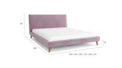 Мягкая кровать Ivona в скандинавском стиле фото - 10 - превью