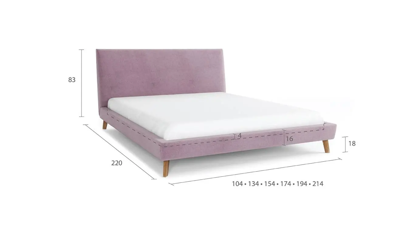 Мягкая кровать Ivona в скандинавском стиле фото - 10 - большое изображение