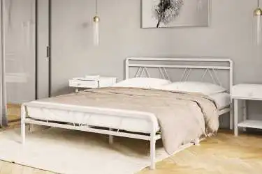 Железная кровать Cassis, цвет белый в спальню Askona фотография товара - 3 - превью