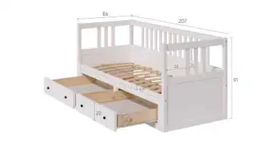 Детская кровать Ruby с ящиками, цвет белый Askona фото - 5 - превью
