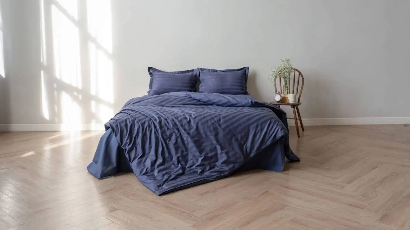 Постельное белье Askona Comfort Stripe КПБ, цвет Глубокий синий Askona фото - 2 - большое изображение