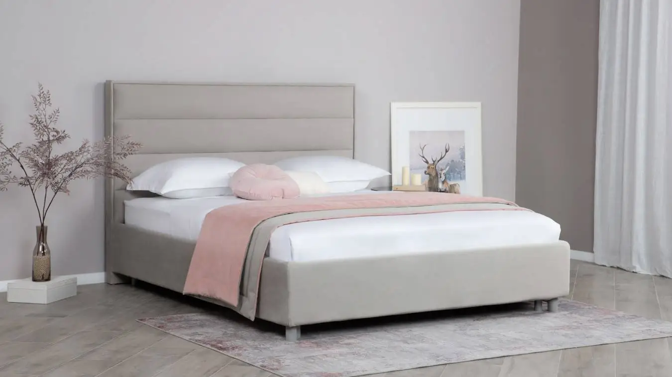 Мягкая кровать Laima с объемным изголовьем Askona фотография товара - 1 - большое изображение