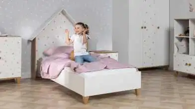 Детская кровать Nicky, цвет: Белый премиум + Дуб Натюрель + Розовый декор Askona фото - 6 - превью