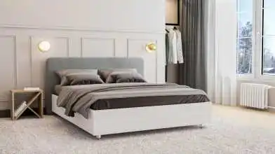 Мягкая кровать Bliss Ice, цвет Белый премиум на высоких ножках с прямым изголовьем Askona фотография товара - 1 - превью