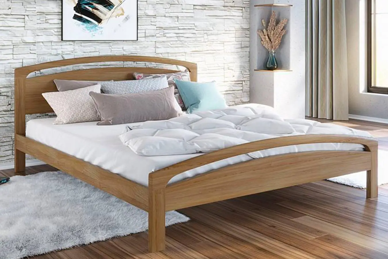 Деревянная кровать Regina Extra, цвет светлый орех - 1 - большое изображение