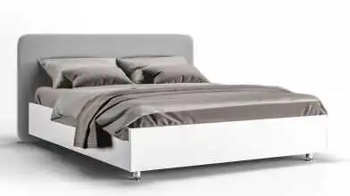 Мягкая кровать Bliss Ice, цвет Белый премиум на высоких ножках с прямым изголовьем Askona фотография товара - 3 - превью