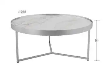 Журнальный столик Oklend, цвет белый/хром фото - 5 - превью