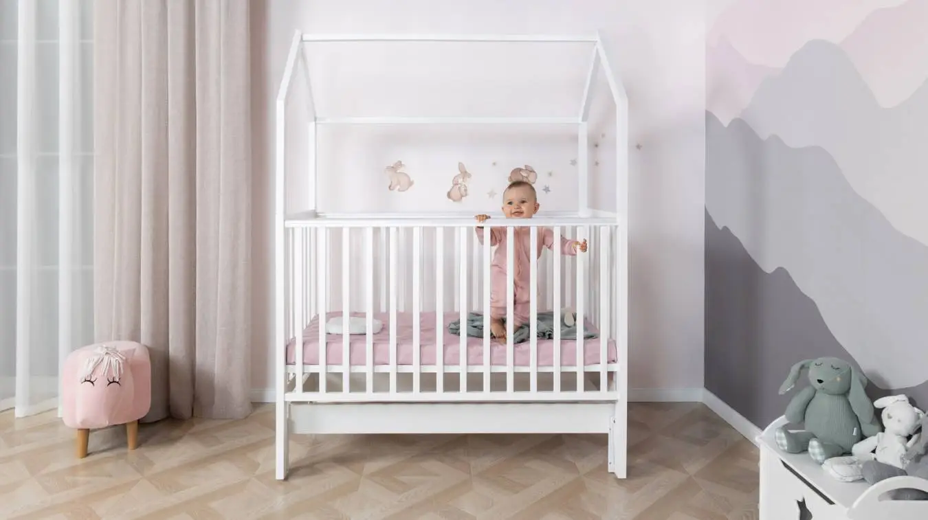 Детская кровать Locky New с продольным маятником, белая Askona фото - 4 - большое изображение