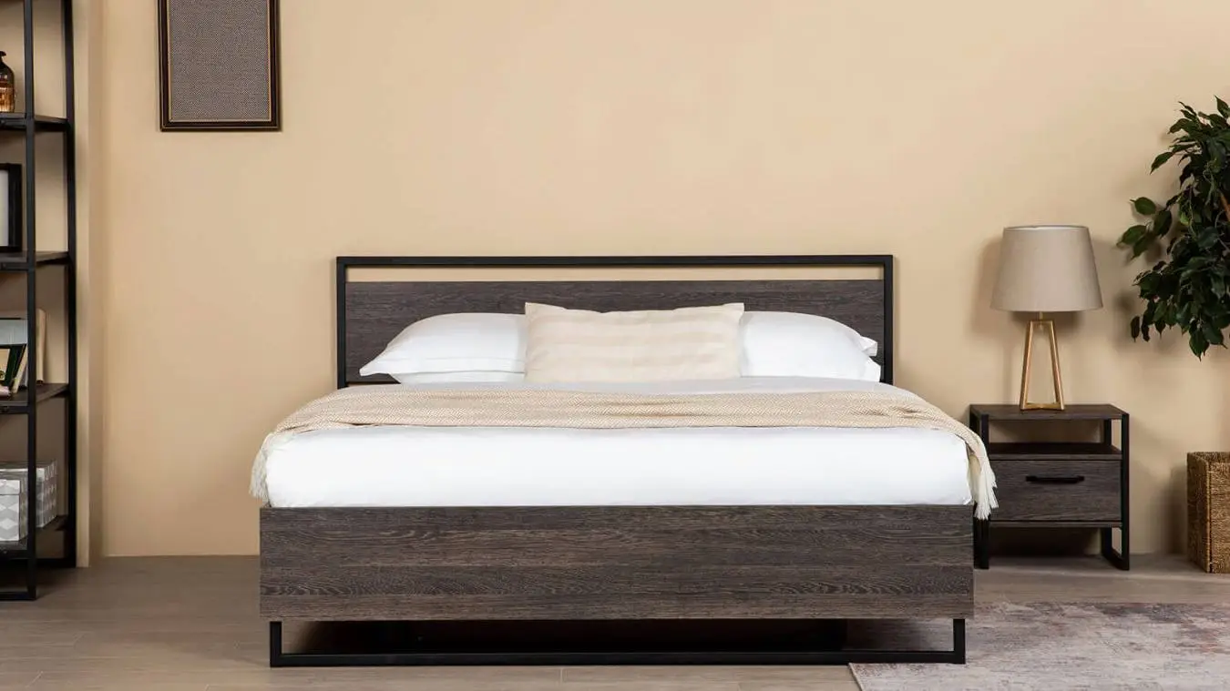 Кровать Moris, цвет Венге мали из лдсп в современном стиле Askona фотография товара - 2 - большое изображение