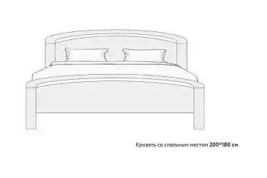 Деревянная кровать Regina Extra, цвет светлый орех - 2 - превью