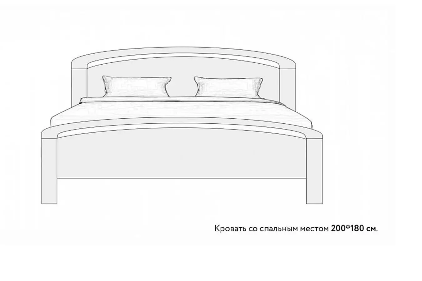 Деревянная кровать Regina Extra, цвет светлый орех - 2 - большое изображение
