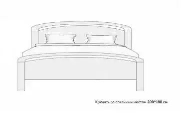 Кровать Regina Extra, цвет белый из натурального дерева - 2 - превью
